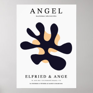 Matisse Abstracte Organische Vorm Kunstprint Navy Poster