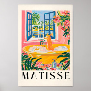 Matisse Art Print, Alpaca in bad, badkamer dec Poster
