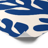 Matisse bladeren Blauw Poster (Hoek)