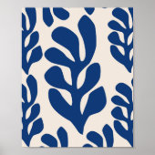 Matisse bladeren Blauw Poster (Voorkant)