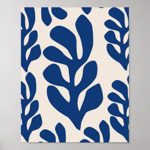 Matisse bladeren Blauw Poster