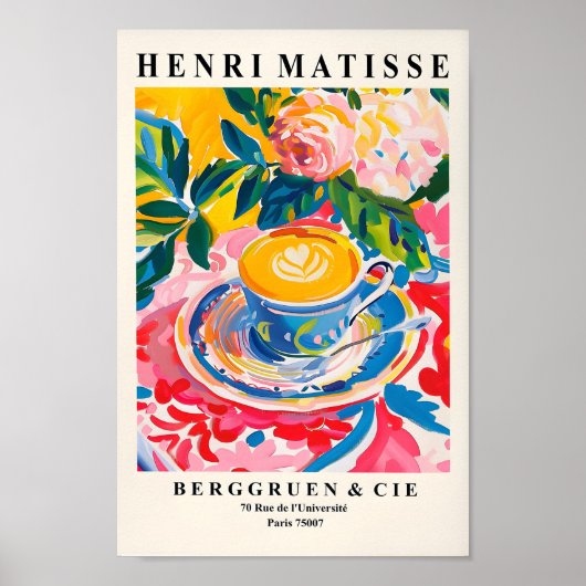 Matisse Espresso Cup Art Print, Koffie Poster, Bea Poster (Voorkant)