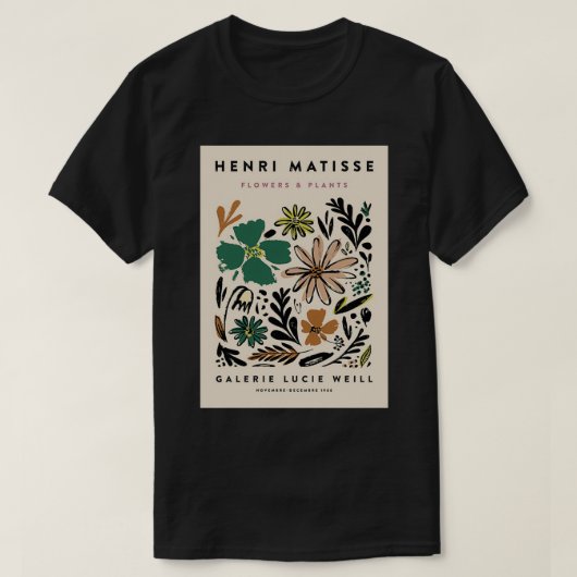 Matisse Flower Sketch T-shirt (Design voorkant)