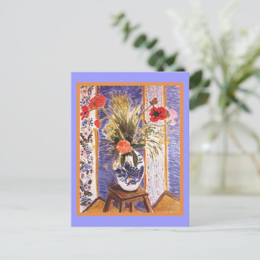 Matisse Flowers in een Bowl Briefkaart (Staand voorkant)