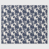 Matisse Geïnspireerd Blauw Botanisch Bloempatroon Cadeaupapier (Vlak)