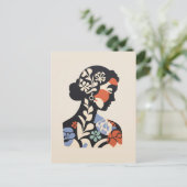 Matisse geïnspireerd Briefkaart - Gezicht van een  (Staand voorkant)