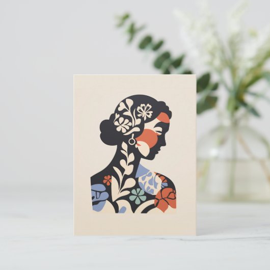 Matisse geïnspireerd Briefkaart - Gezicht van een  (Staand voorkant)