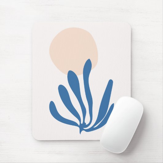 Matisse geïnspireerd Celadon Blauw, Perzik Blad Cu Muismat (Met muis)