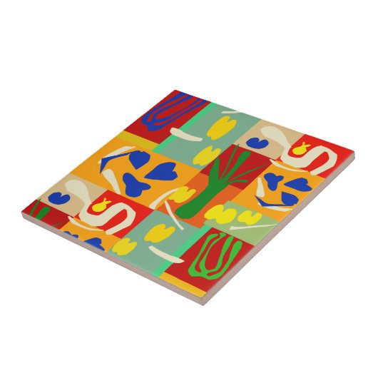 Matisse geïnspireerd collage Tegel Tegeltje (Zijkant)