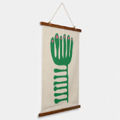 Matisse Geïnspireerd Groen en Roze Hangend Wandkleed (Gebogen)
