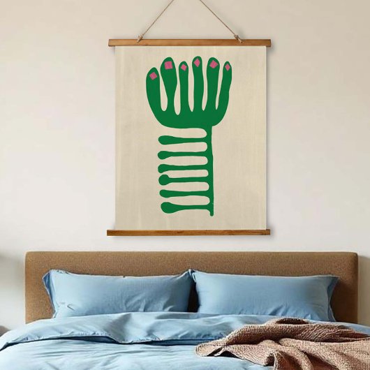 Matisse Geïnspireerd Groen en Roze Hangend Wandkleed