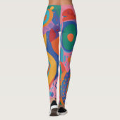 Matisse-geïnspireerde Abstracte kunst Leggings (Achterkant)