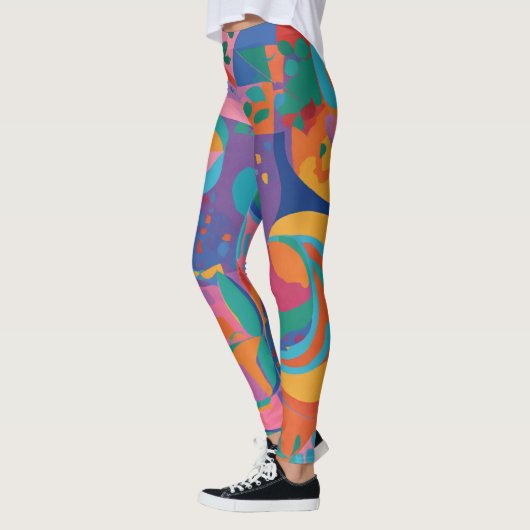 Matisse-geïnspireerde Abstracte kunst Leggings (Links)