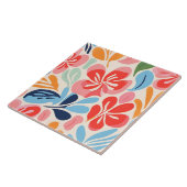 Matisse geïnspireerde bloemen tegeltje (Zijkant)