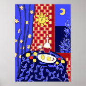 Matisse geïnspireerde Blue Night still-wine Poster (Voorkant)