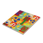 Matisse Geïnspireerde Collage Tegel Tegeltje (Zijkant)