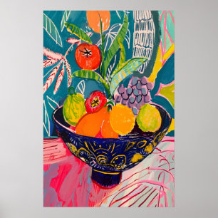 Matisse Geïnspireerde Fruitkom Kunstprint Tropisch Poster