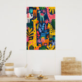 Matisse Geïnspireerde Jungle Dier Kunstprint Kinde Poster (Keuken)