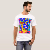 Matisse geïnspireerde kat t-shirt (Voorkant volledig)