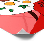 Matisse geïnspireerde rode ruimte met Kussens Oran Poster (Hoek)