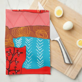 Matisse geïnspireerde rode ruimte met Kussens Oran Theedoek (Quarter Fold)