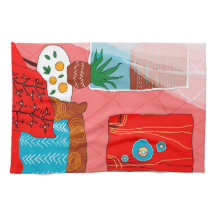 Matisse geïnspireerde rode ruimte met Kussens Oran