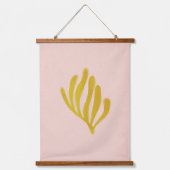 Matisse geïnspireerde roze en mosterd hangend wandkleed (Voorkant)