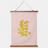 Matisse geïnspireerde roze en mosterd hangend wandkleed (Voorkant 2)