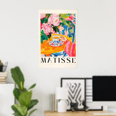 Matisse Geïnspireerde Theekop Kunstprint Mid-Centu Poster (Thuiskantoor)