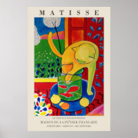 Matisse goudvis met kat Poster