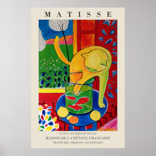 Matisse goudvis met kat Poster