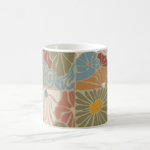 Matisse Groovy bloemmotief Art Nouveau 1970s Boho Koffiemok
