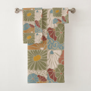 Matisse Groovy bloemmotief Art Nouveau jaren 70 Bad Handdoek