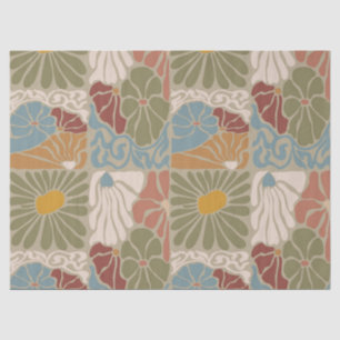Matisse Groovy bloemmotief  Art Nouveau jaren 70 Tissuepapier