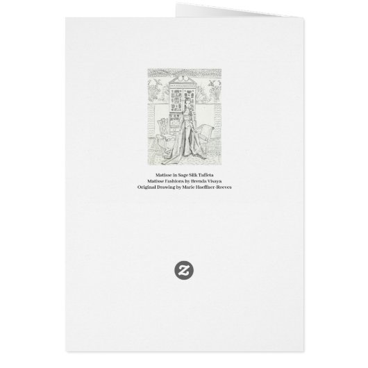 Matisse in Sage Zijde Taffeta (Achterkant)