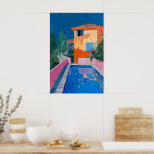 Matisse Inspired Mediterranean Pool Art Print Bold (Keuken)