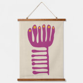 Matisse Inspired Purple and Yellow Hangend Wandkleed (Voorkant)