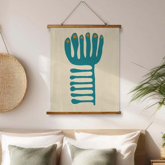 Matisse Inspired Teal and Orange Hangend Wandkleed