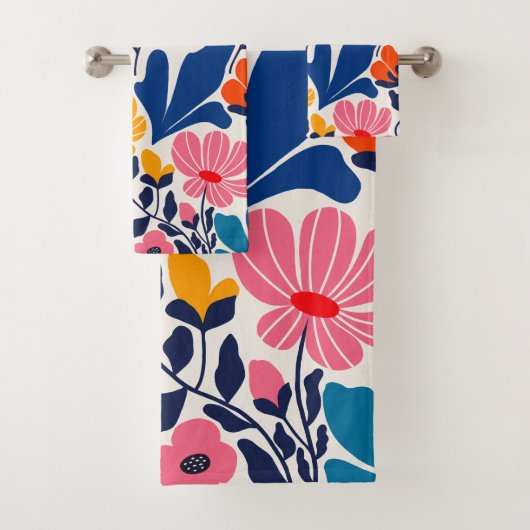 Matisse inspireerde Abstracte hedendaagse bloemen Bad Handdoek (Insitu)