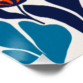 Matisse inspireerde Abstracte hedendaagse bloemen Perfect Poster (Hoek)