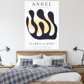 Matisse Knip Papier Navy Abstracte Kunst Muurprint Canvas Afdruk (Insitu (Slaapkamer))