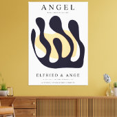 Matisse Knip Papier Navy Abstracte Kunst Muurprint Canvas Afdruk (Insitu (Woonkamer))