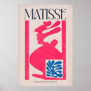 Matisse Kunstprint Compositie Roze Blauw Abstract Poster