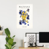 Matisse Kunstprints - Abstract Bloemendek Blauw Ge Poster (Thuiskantoor)