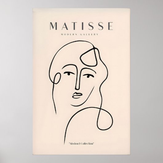 Matisse Kunstprints - Abstract Gezicht met Continu Poster (Voorkant)
