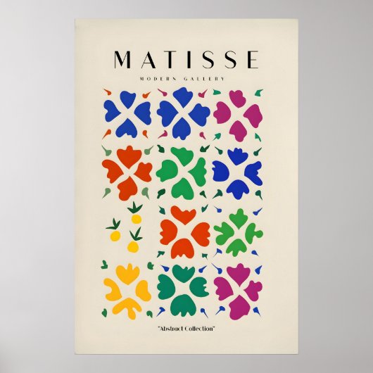 Matisse Kunstprints - Abstracte Bloemengridposter Poster (Voorkant)