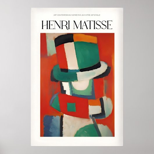 Matisse Kunstprints - Abstracte Figuur met Hoed Poster (Voorkant)