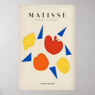 Matisse Kunstprints - Abstracte Fruitvormen Blauw Poster