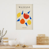 Matisse Kunstprints - Abstracte Fruitvormen Blauw Poster (Keuken)