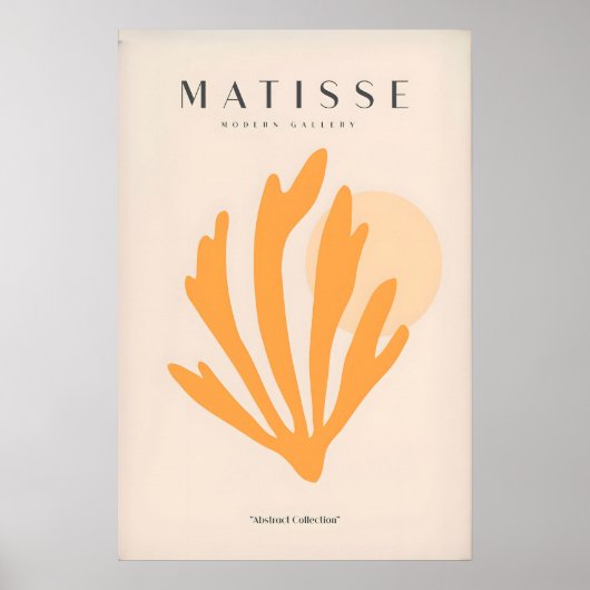 Matisse Kunstprints - Abstracte Kunst met Oranje Z Poster (Voorkant)